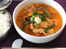 韓国風豚汁。