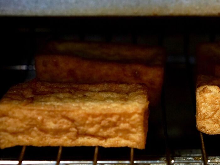 厚揚げはトースターで加熱