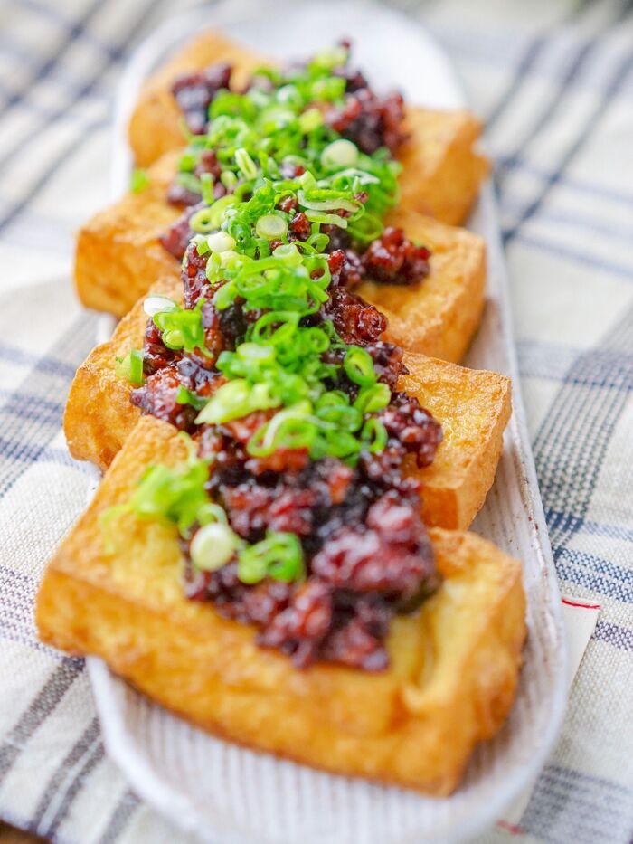 あっという間に一品完成!厚揚げの中華風肉みそぶっかけ