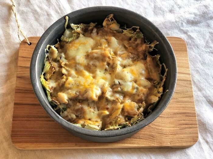 おもちがとろ~り♪ 白菜のミルフィーユカレーグラタン
