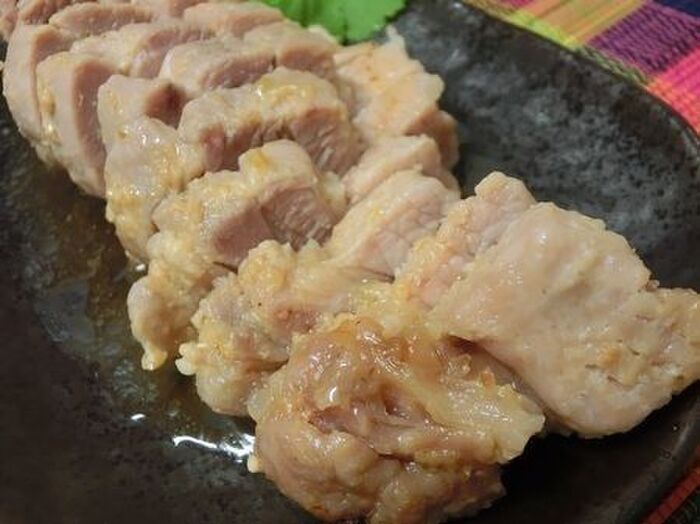 ほろりとジューシー♪ レンジで4分☆ 柚子胡椒味噌の蒸し豚
