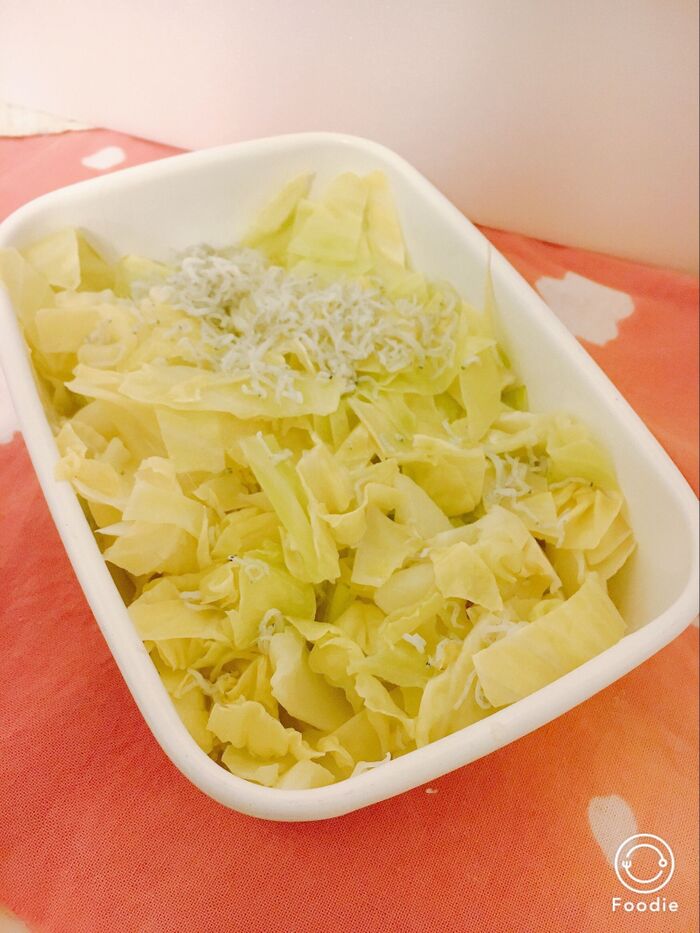 蒸すだけ♡キャベツとシラスの箸休め