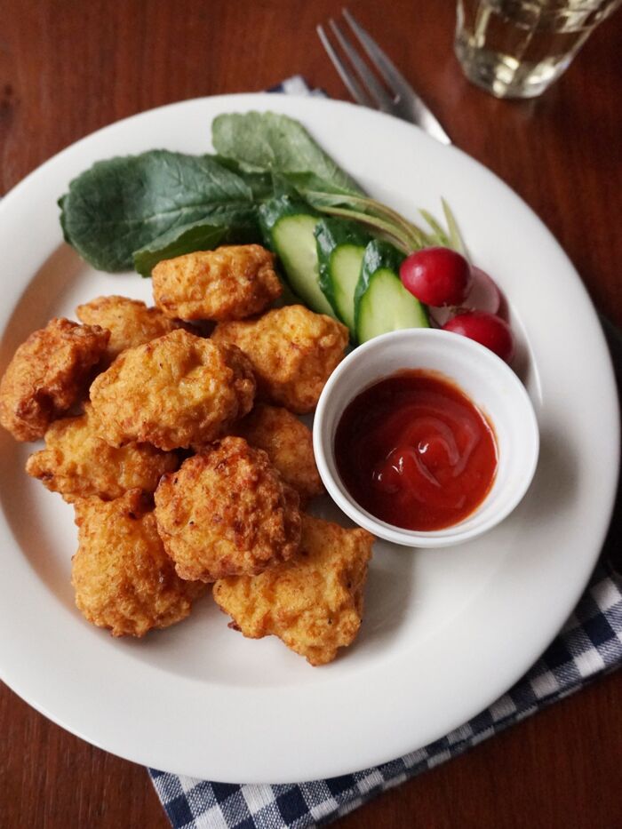 豆腐入りでふわふわ!チキンナゲット