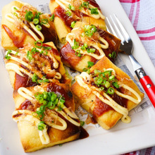 包丁使わずトースターで簡単!お好み焼き風ローストきつね☆