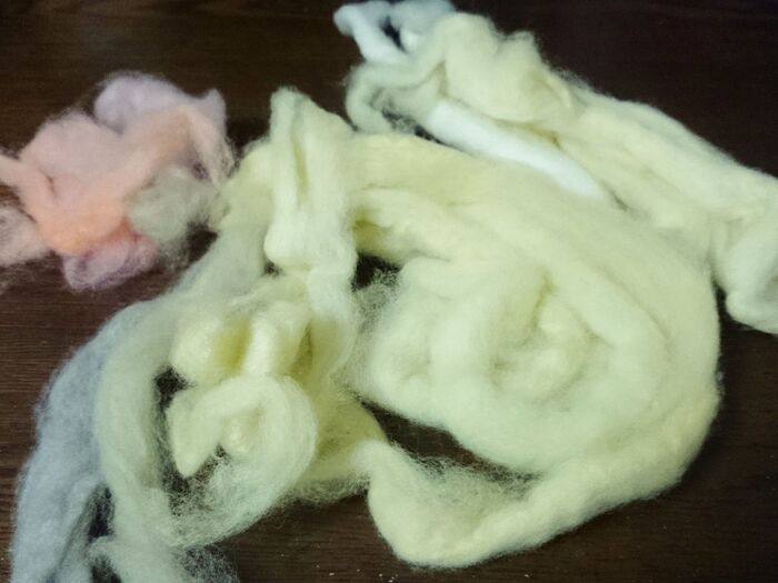 草木染め→紡ぎ