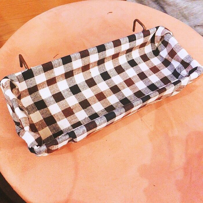 グルーガンで布を留めて完成