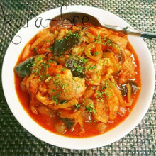 ほっこり美味しい*鶏肉と茄子のチリチーズトマト煮込み