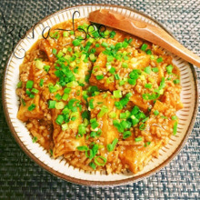 簡単10分メイン*厚揚げの甘辛カレーそぼろあんかけ