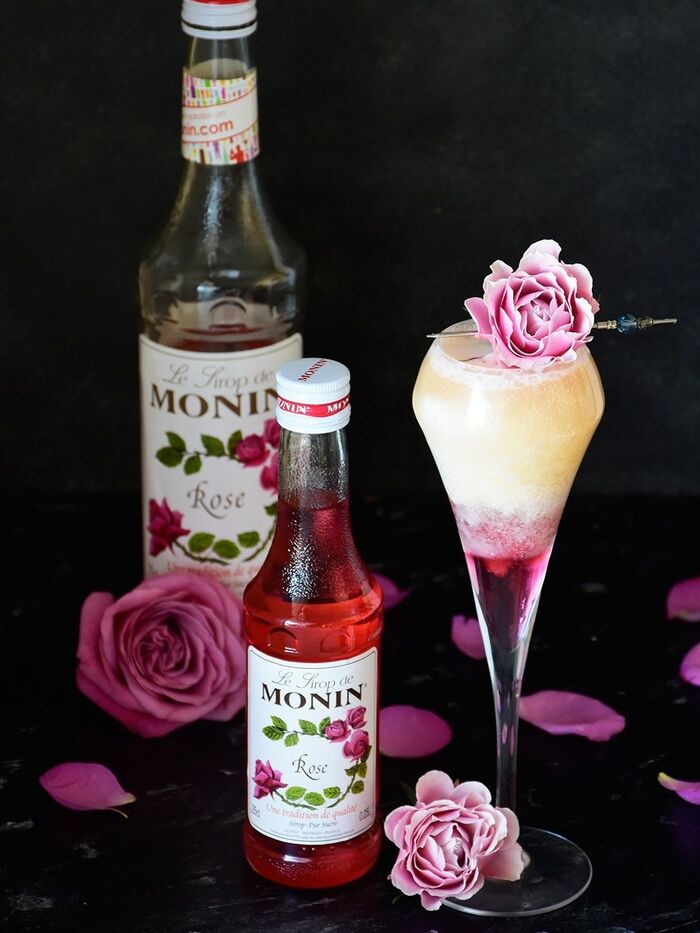 オトナバレンタイン♥ローズ香る♥ヨーグルトソーダカクテル 【MONINシロップ】5分以内