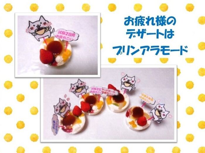 ★受験生応援ピック★ お疲れニャ~ de ホッと一息