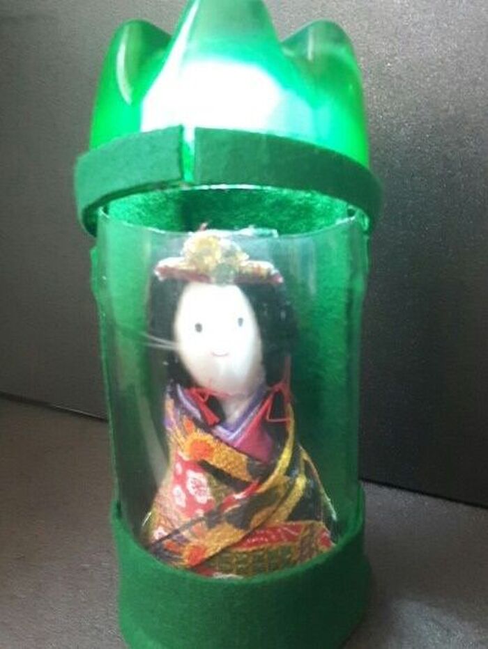 6、竹の中から生まれたかぐや姫の完成。