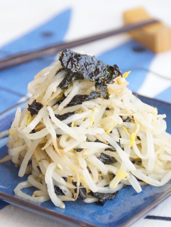 あと一品欲しい時に…もやしと韓国のり和え