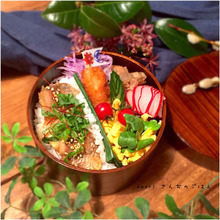 kaoriさんちのごはん お弁当シリーズ 鯵の蒲焼き弁当