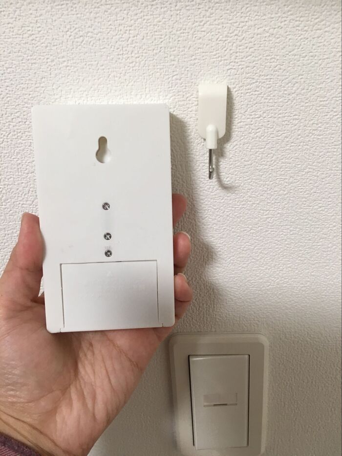 ずり落ちないピンフックで。