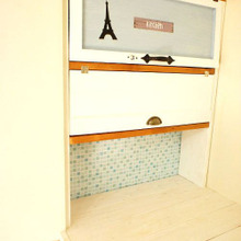 ダイソー★新登場のタイル柄リメイクシートで模様替え