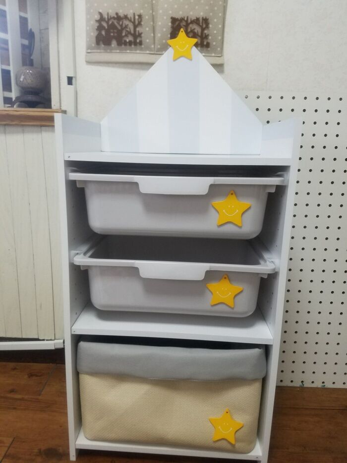 【100均deデコ】キッズ収納ラックをWフェイス仕様にDIY