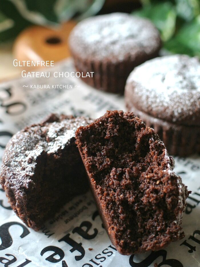 簡単混ぜるだけ!卵,乳,小麦 不使用!ガトーショコラ風マフィン