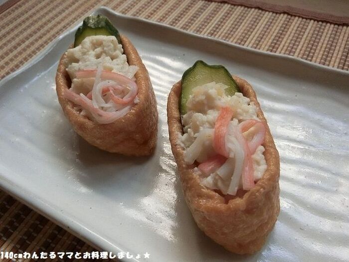 簡単★ポテトサラダのオープン稲荷