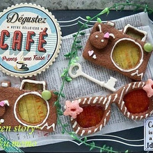 セリア100均のクッキー型で♪キラキラガラスクッキー(カメラとめがね型)