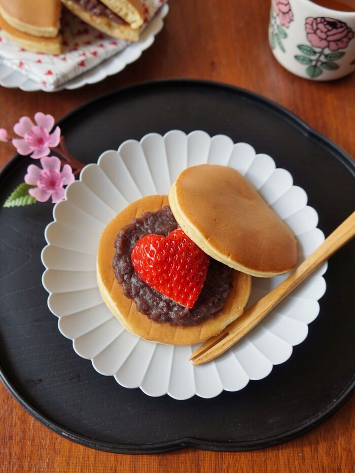 和菓子好き男子に♡いちごサンドどら焼き