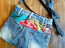 簡単ジーンズリメイク☆3wayバッグ&ポーチ♡