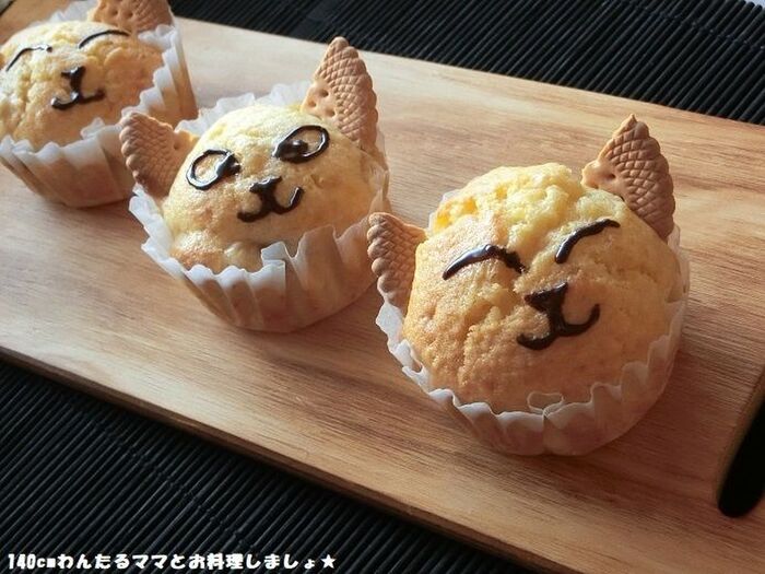 簡単★猫のバナナマフィン