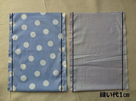 ミシンで両脇を縫います
