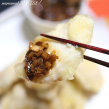 鶏むね肉の天ぷら・香味ソース。