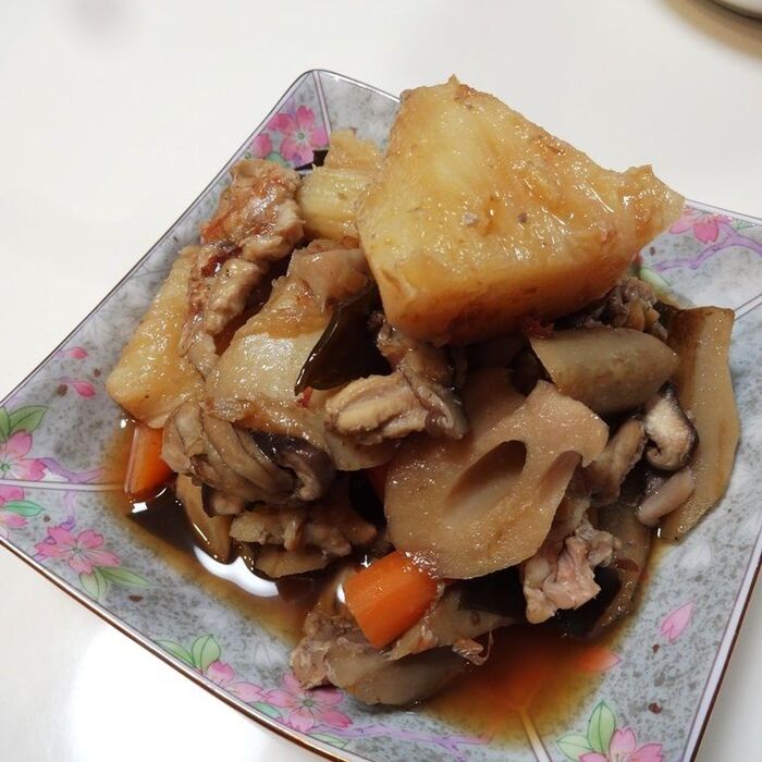 ほくほく*とろりん~♪皮ごと根菜おかかうめ煮