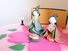 小麦粉粘土のひな人形