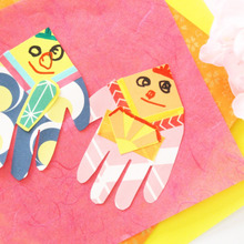 【行事】子供の手形アートで可愛い手作り雛飾り*