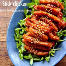 ♡鶏むね肉de超簡単♡焼肉風スティックチキン♡【#節約#時短#お弁当】