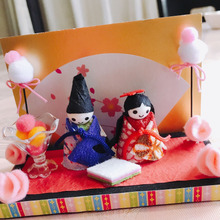 ダイソーの小さなお雛さまリメイク♬