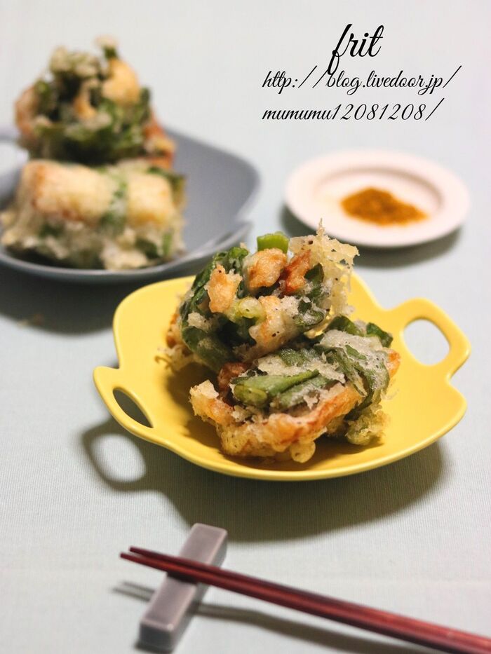 青ネギとちくわのフリット。
