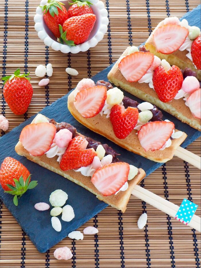 ホットケーキミックスで簡単!ひな祭りスティックケーキ