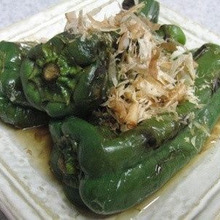 うま味も丸ごと♪ 焼きピーマンのおひたし