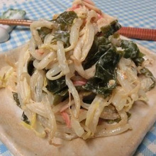 3分☆ コクうま♪ もやしとわかめのオイマヨサラダ