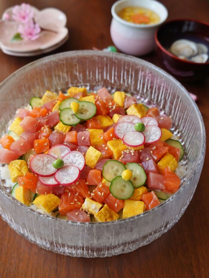 春のお祝い事やおもてなしに♡簡単&華やかコロコロちらし寿司