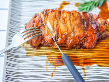 とりのむね肉のハッセルバック風!NEW生姜焼き