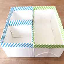 牛乳パックで作れる簡単ボックス!サイズ違いで組み合わせると便利です♡