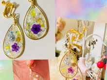 100均材料だけで!レジンで簡単押し花イヤリングの作り方