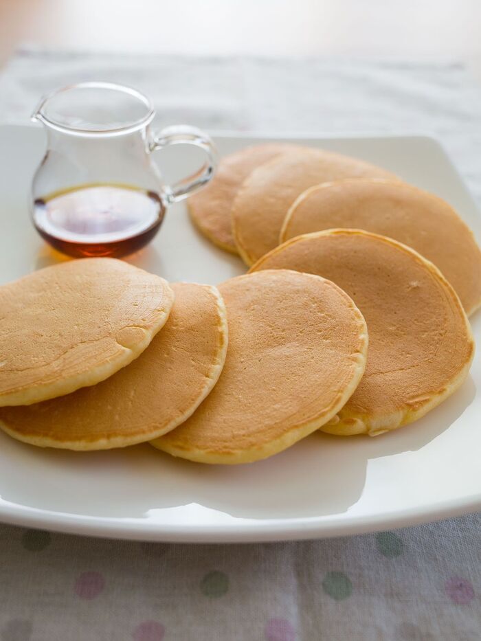 『ふんわり軽い。小さなオイルパンケーキ』お子さんのおやつに。