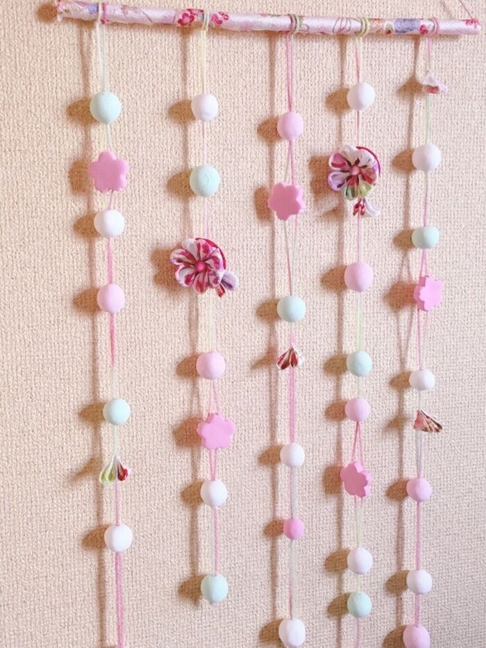 セリアの紙粘土で簡単♡可愛い3色団子の吊るし飾り