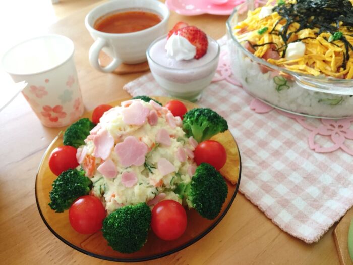 お料理を可愛く見せる方法も試しました!