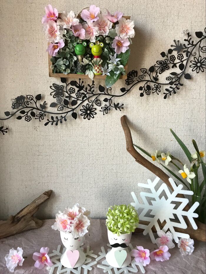 春の玄関ディスプレイ!