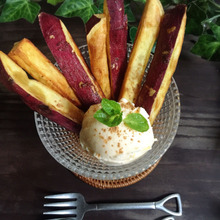 あつあつサツマイモ♪アイスのせ