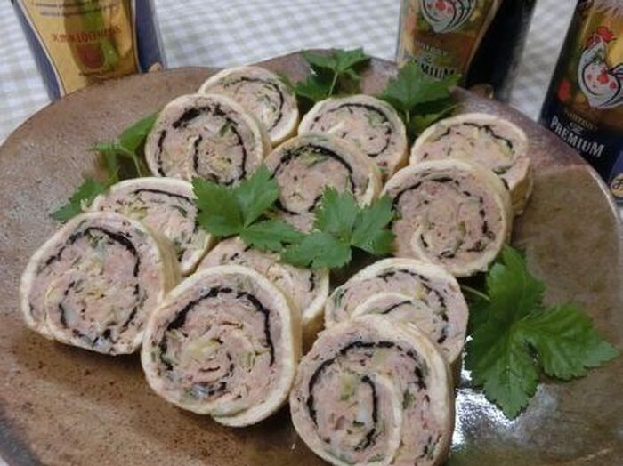 レンジで5分☆ ねぎたっぷり♪ 油揚げの肉巻き