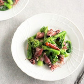 春を感じる!【菜の花とホタルイカのアーリオ・オーリオ】