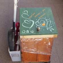 ベランダ用「ほうきセット収納ゴミ箱」のリメイクです!!