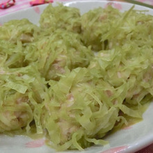 キャベツで糖質制限☆ きのこ入りイタリアン鶏ももシュウマイ